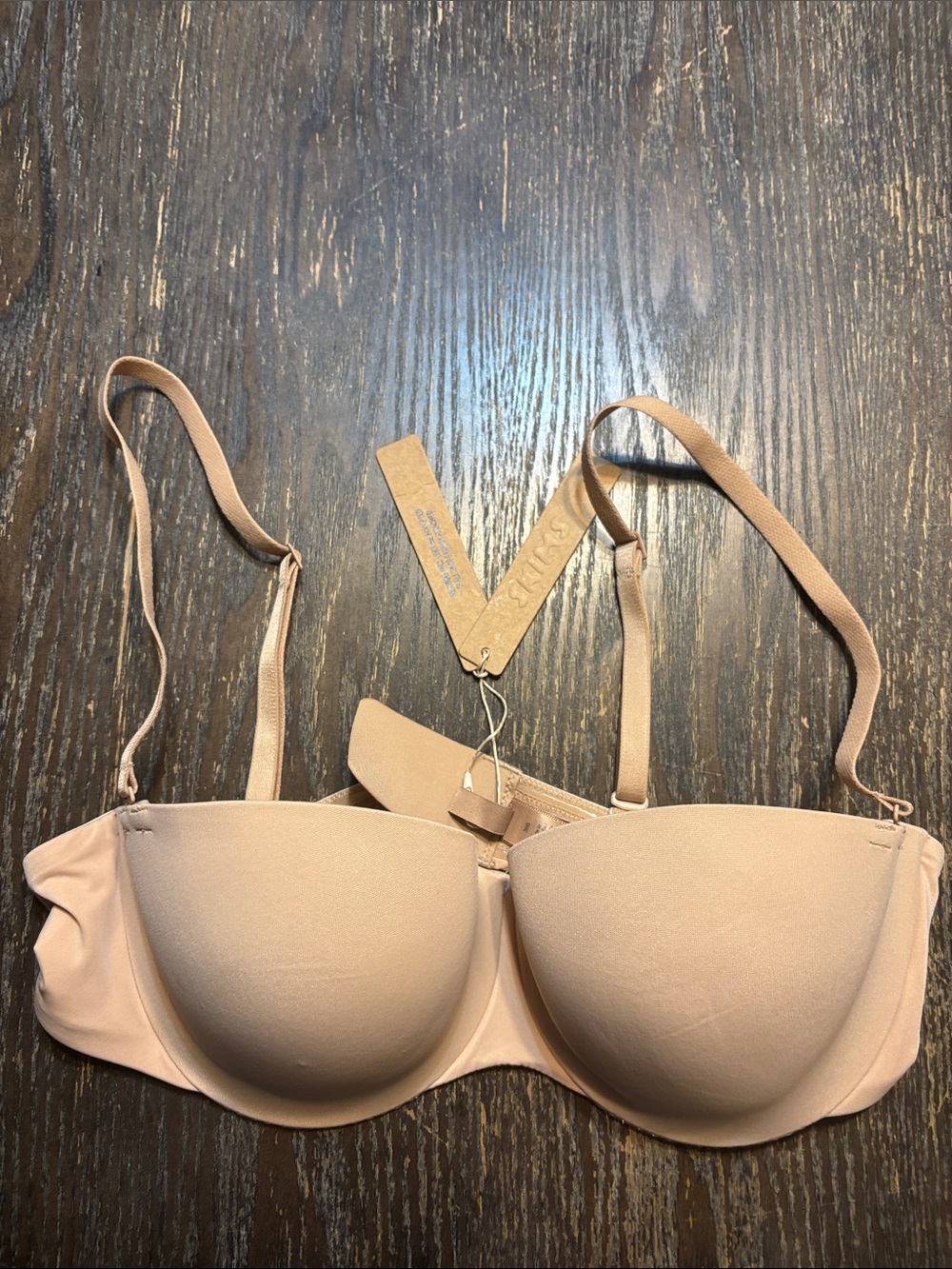SKIMS smooth intimate lightly lined Convertible Strapless clay 36B NWT Bra